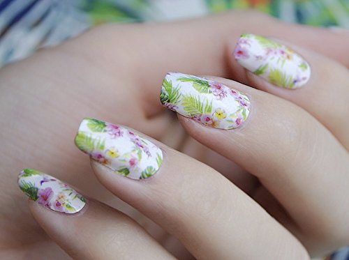 Miss Sophie’s exklusive Premium Nagelfolien Tropical Orchids: 20 ultra-dünne selbstklebende langanhaltende Nail Wraps - 3
