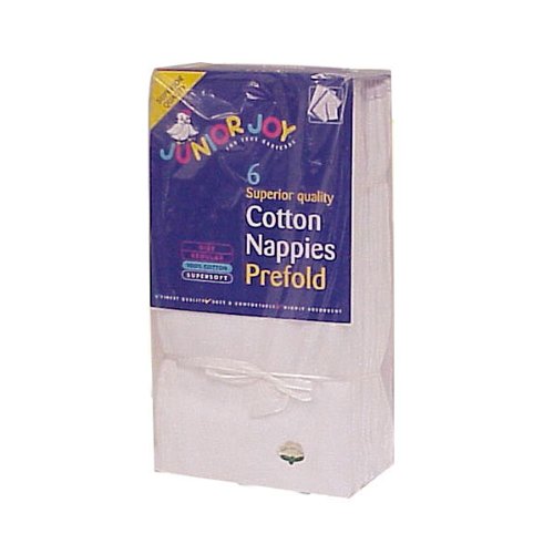Junior Joy Superior Pre-Fold Nappy (Pack of 6, Regular)