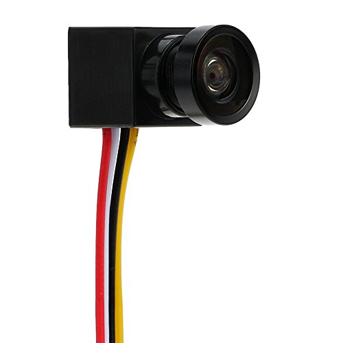 KKmoon Mini Cámara Panorámica 800TVL 1,8mm 170 Fisheye Ojos de Pez CCTV Seguridad Vigilancia FPV Interior Soporta MIC DC5/12V Plug and Play