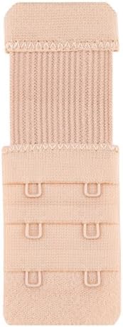 JulimexAccessories Double Hook Elasticated Bra Extender, Size ONE SIZE, Beige