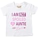 I'm Not Spoiled My Auntie Just Loves Me Girls Tshirt Baby Toddler Kids Available in Sizes 0-6 Months to 14-15 Years Niece