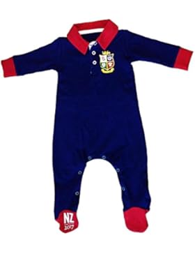 British & Irish Lions Baby-Schlafanzug, Motiv: Rugby, Rot