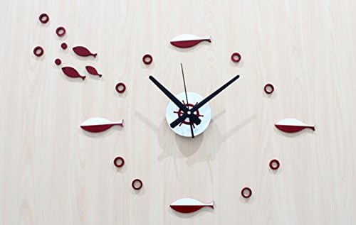 Modern DIY Large Frameless Kitchen Wall Clock 3D Stickers Home Office Decor Gift Sucastle The Mediterranean 14 inches