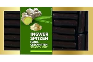 ‎NASCHWERK Lühders Ingwer-Spitzen – 125g – Kandierter Ingwer umhüllt von feinster Bitterschokolade – Edle Süßigkeit & Geschenkidee