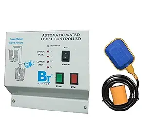 Blackt Electrotech Automatic Water Level controller with Float Switch Sensor for Overhead Tank (Upto 2 Hp Motor, White, Grey)