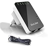 SUNJAS Router 5in1 Repeater Verstärker Wifi Wlan Lan 300 Mbit WPS Client Mini (Schwarz)