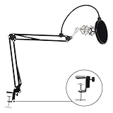 ♪ KURBEL-STIL MONTAGEKLEMME - Die maximale Öffnung der Klemme ist 1.97 Zoll, die sich leicht auf Tischen, Schreibtischen und andere Montagehalterungen in verschiedenen Größen befestigt werden kann.