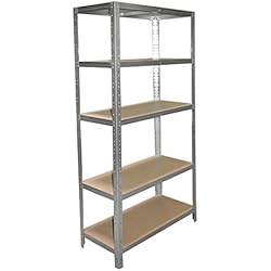 shelfplaza® HOME Étagère charge lourde métallique galvanisé de 200x60x40 cm avec 5 tablettes - entrepôts garage grenier atelier maison