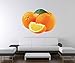 Produktbild 3D Wandtattoo Orange Küche Obst Apfelsine Blatt Wand Aufkleber Deko Wandbild Wandsticker A3D100, Motiv Breite:60cm