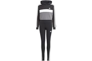 adidas Mädchen Tiberio 3-stripes Colorblock Fleece Leggings Set Kids Trainingsanzug (1er Pack)
