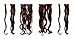 BigWave 6 Pcs 14 Clips Based 22 inch Curly Wavy Synthetic Fibre Hair Extension Dark Brown RS.549.00