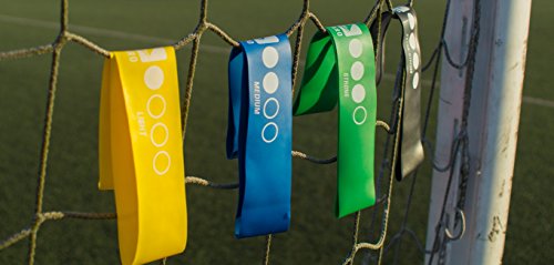 Fitnessbänder im 4er Set für Männer & Frauen, Damen. Kurze Widerstandsbänder 30 cm | runde Gymnastikbänder | Resistance band | Mini Loops aus 100 % Latex Geeignet für Pilates Yoga Fitness Bauch Beine Po Arme - 5