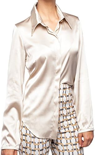 Amiana by Alonso Women's FW414CA Shirt, 65 DEN, Ivory White, 12 (M)