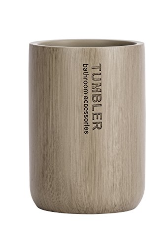 Wenko 22033100 Zahnputzbecher Palo, Polyresin, taupe, 7.6 x 7.6 x 11 cm - 3