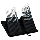 pinselset make up FÜR ALLE MALARTEN GEEIGNET - Mit den Malpinseln lassen sich hervorragend verschiedene Arten von Bildern malen z.B. als Pinselset Aquarellfarben, Pinsel für Ölfarben, Pinselset Acrylfarben, Gouache u.v.m.