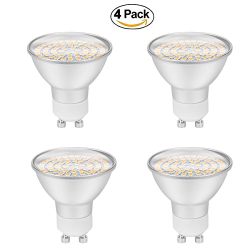 4 PCLampadine LED GU10 5Watt Equivalenti a Lampadine Alogene da 50 Watt, 550 lm, Luce Bianca Calda Angolo del Fascio di 120 Gradi, Lampadine LED