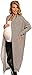 Happy Mama. Women's Maternity Waterfall Knit Long Cardigan Shawl Collar. 336p (Grey, ONE SIZE - FITS ALL)