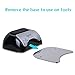 UV LED Nail Dryer by Elite99, Professional 48W UK PLUG Attached Lamp Tube Auto Sensor Pull-down Cover Acrylic Plate USB Light Manicure Pedicure Machine Salon Tool with 30s,60s Timer Settings,Suitable for hands and feet (Black)