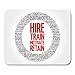 Produktbild Mouse Pads Workforce Development Hire Train Motivate and Retain Circle Word Cloud Concept Employee Compensation Mouse Pad