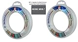 Farbe: Kristall Transparent SET: 2 Spulen SALTWATER VORFACHSCHNUR SHOCKLEADER 1,00 mm, 2x 50m, 52 kg + gratis Petri Heil! Aufkleber