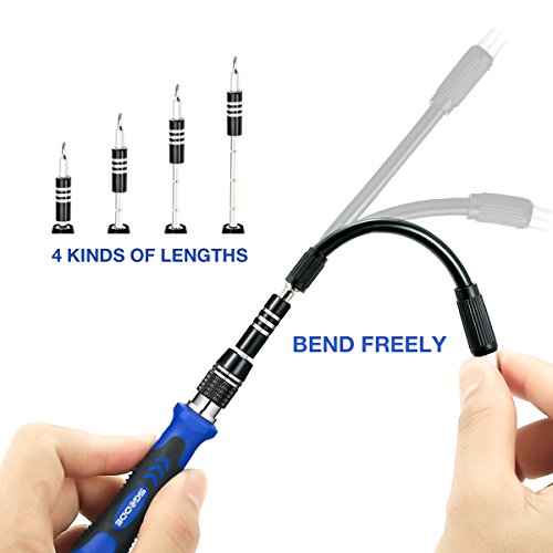 Schraubendreher Set, SGODDE 58 in 1 mit 54 Bits Magnetische Präzisions Reparatur Schraubendrehersatz Werkzeug set für Handy, Tablet, PC, Macbook, Uhr etc - 3