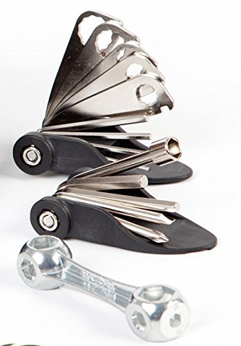 BTR erweiterbare Fahrradtasche / Satteltasche, große Gepäcktasche mit Reparatur-Set, selbstklebende Flicken x 6 & umfangreiches Fahrrad-Reparaturset zur Reifenreparatur mit Fahrrad-Werkzeugen - 5