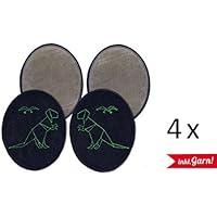 XL-Set 4 Flicken // Dinosaurier, Patches, hochwertige Knieflicken