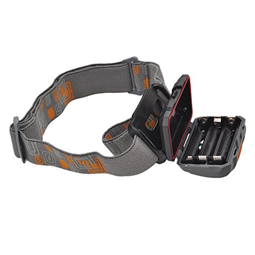 Mini Headlight Super Helle Stirnlampe 2LED 230 Lumens Flashlight Lampe Orange Grau - 5