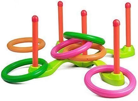 Ring Toss Game Quoits Set - Garden Outdoor Fun Toy Games for Kids Childrens