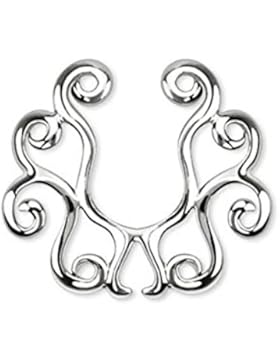 Paula & Fritz® Fake Brustwarzenpiercing Clip aus Edelstahl Chirurgenstahl 316L...