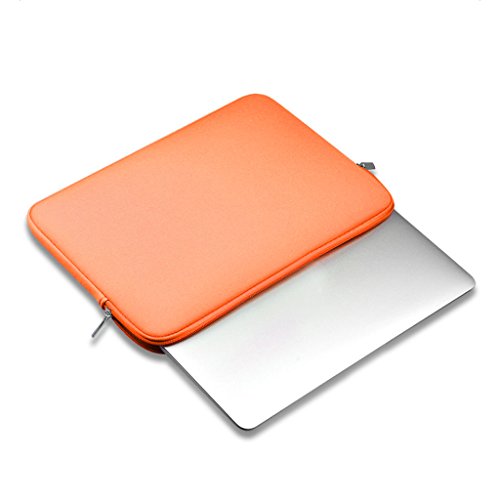 Laptop Hülle Notebook Tasche Tragetasche für Macbook Mac Air/Pro/Retina – Orange, 15 Zoll - 2