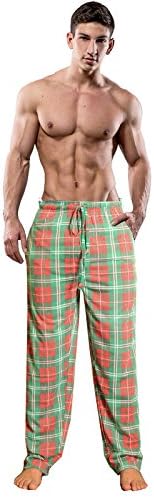 Mens 100% Cotton Jersey Pyjamas Long Full Length Trousers PJS Nightwear Sleepwear (Medium, Style-5)