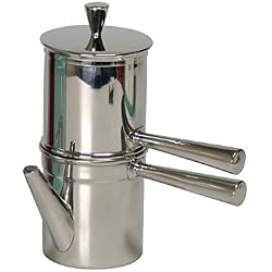 Ilsa Napolitaine Cafetière, Acier INOX, Argent, pour 6 Tasses