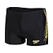 Speedo Herren Sports Logo Aquashort, Herren, Sports Logo, Black/Mango, 4