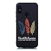 Produktbild Nadoli Schutzhülle Hülle für Xiaomi Redmi Note 7 Pro,Cool Kreativ Ultra Dünn Silikon Handyhülle Ultra Dünn Schwarz Weich TPU Bumper Case Backcover mit Muster,Bunt Feder