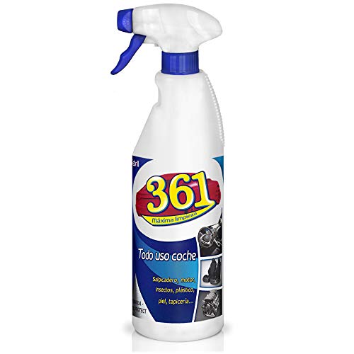 Sisbrill 361 Todo Uso Coche | Limpiador Interior y Exterior vehículo | Tapicería, Salpicadero, Cuero, Mosquitos | 750ml