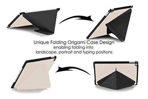 Forefront Cases® Apple iPad Pro 9.7 A1673 (Veröffentlicht März 2016) Origami Hülle Schutzhülle Tasche Smart Case Cover Stand – Rundum-Geräteschutz und intelligente Auto Schlaf / Wach Funktion inkl. Eingabestift und Displayschutz - 3