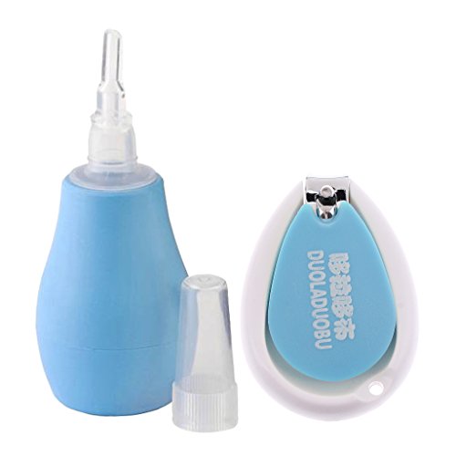 Preisvergleich Produktbild Baoblaze Baby Nase Reiniger Nasensauger Clearer Nasenspitze Nagelknipser - Blau