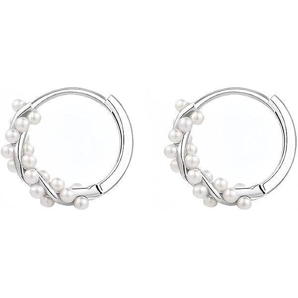 Lovans Orecchini A Cerchio Cuore In Argento 925 Con Zirconi 5A - Ipoallergenici, Mini E Spessi, Regalo Per Donna In Cofanetto