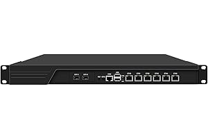 HUNSN 1U Firewall Appliance 10GbE, PFSense, OPNsense, VPN, 3th Gen Core I7 3520M, RJ16, 6 x 2.5GbE I226-V, 2 x SFP+ 82599ES 10GbE, 8G RAM, 128G SSD