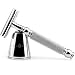 Jagen David ® D1 - Double Edge Razor with Stand - Safety Razor Fits All Double Edge Razor Blades unique Christmas gift for him (Silver)