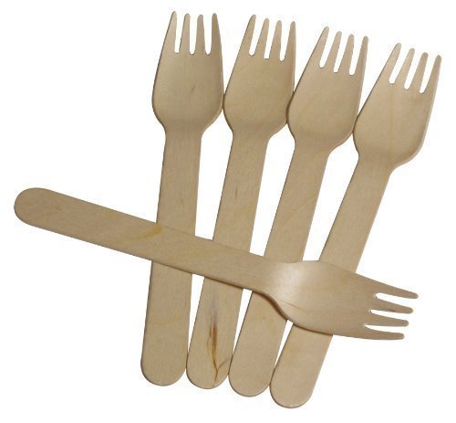 spécification kingstons Fourchettes en bois - en bois couverts jetables argenterie