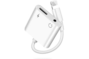 BEAMINGNET Adattatore Lightning Jack Cuffie e Ricarica 【Certificato Apple MFi】 Adattatore Cuffie iPhone 3.5mm Aux Audio Cavo Accessori Compatibile con iPhone 14/13/12/11/Xs/XR/X/8/7 Supporta tutti i sistemi iOS