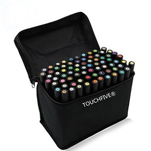 détail TOUCHFIVE® NOUVEAU Markers Lot de 40 marqueurs peinture de double pointes 1mm / 8mm - fourni dans un sac (Manga)