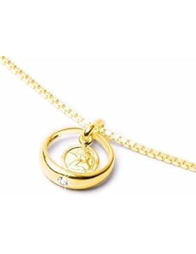 Schmuck Klein Goldener Taufring mit Schutzengel Zirkonia weiß Ø 12 mm 333/- Gold Taufgeschenk