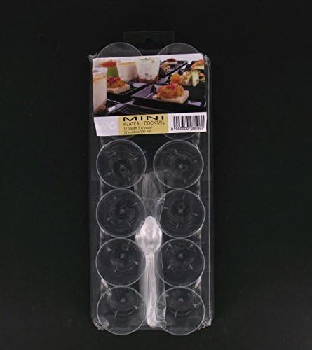 Black Tray 12 Spoons and Glasses Transparent