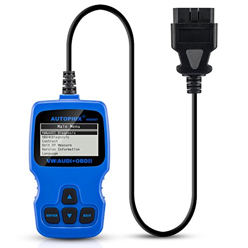 OBD2, AQV VAG007 Bleu, Scanner de diagnostic, lecteur de code défaut pour les voitures, Lecteur de code automatique, pour vérifier le Moteur codes Lecteur de code automatique pour VW