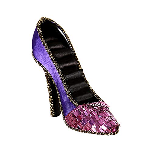 TREESTAR Jewellery Stand/Display/Holder-Earring Ring Shoe Jewelry Holders Organiser Sequin Rack Storage (Purple)