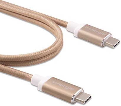 Innergie Magic Cable USB Type C 3, Charge and Sync Cable for all USB devices – Type C to Type C, Colour: Gold – 1 Metre gold