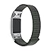 Produktbild Fitbit Charge 2 armband, SHOBDW Neuankömmling Luxus Nylon Sport Laufen Uhr Armband Handgelenk Band Strap für Fitbit Charge 2 (130-220MM, Armeegrün)